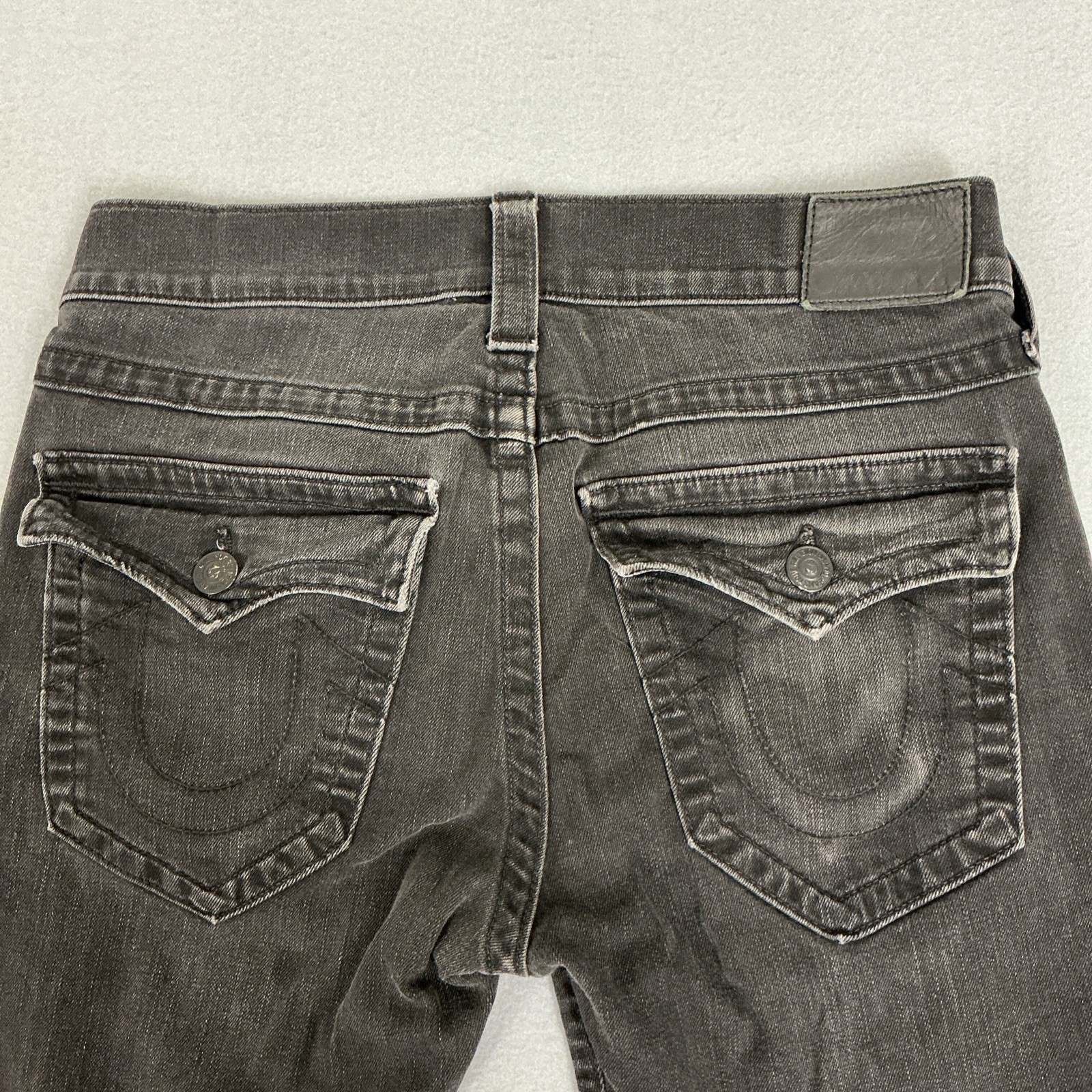 True Religion Black Jeans Men’s size 31 x 32 Ricky with Flaps (0036)