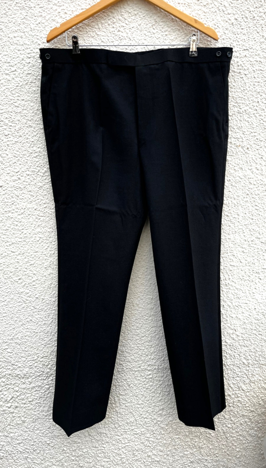 Austin Reed Regent Street Black Dinner Suit Tuxedo Peak Lapels Trevira 46” W40