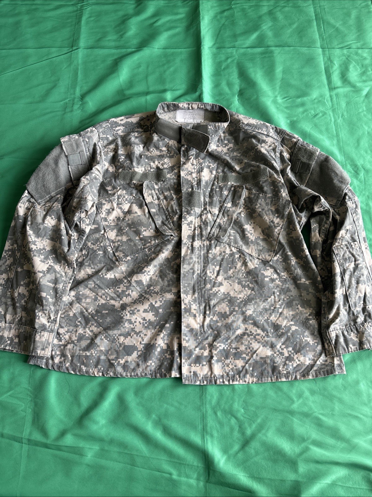 US Army Shirt Mens Large Regular Green Digi Camo Jacket Ripstop Uniform Top OCP