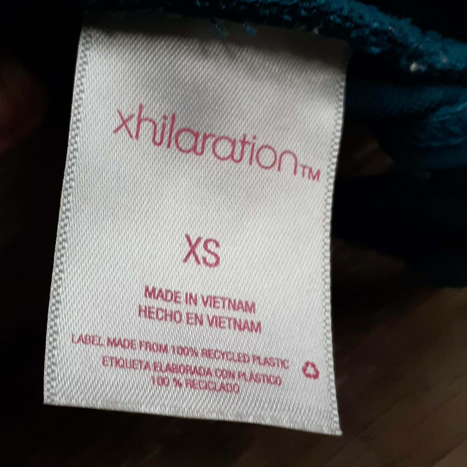 Xhilaration NWT Halter Swimsuit Bikini Top ~ Sz XS ~ Dark Teal ~ Black Dots