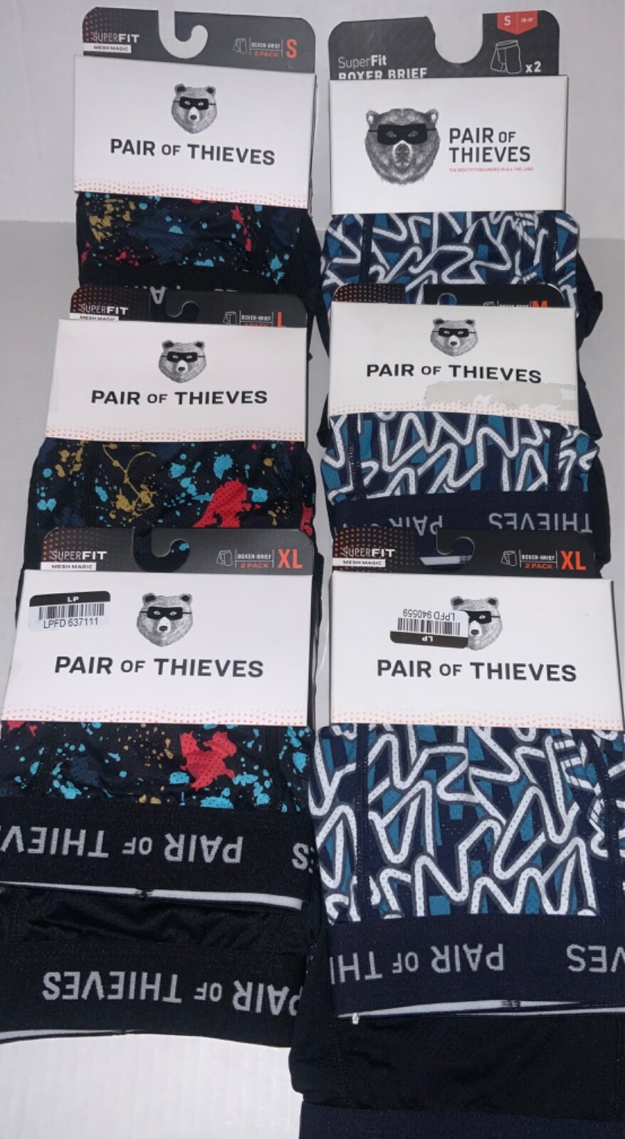 S M L XL Pair Of Thieves SUPER FIT Boxer Briefs color choices The most fitting