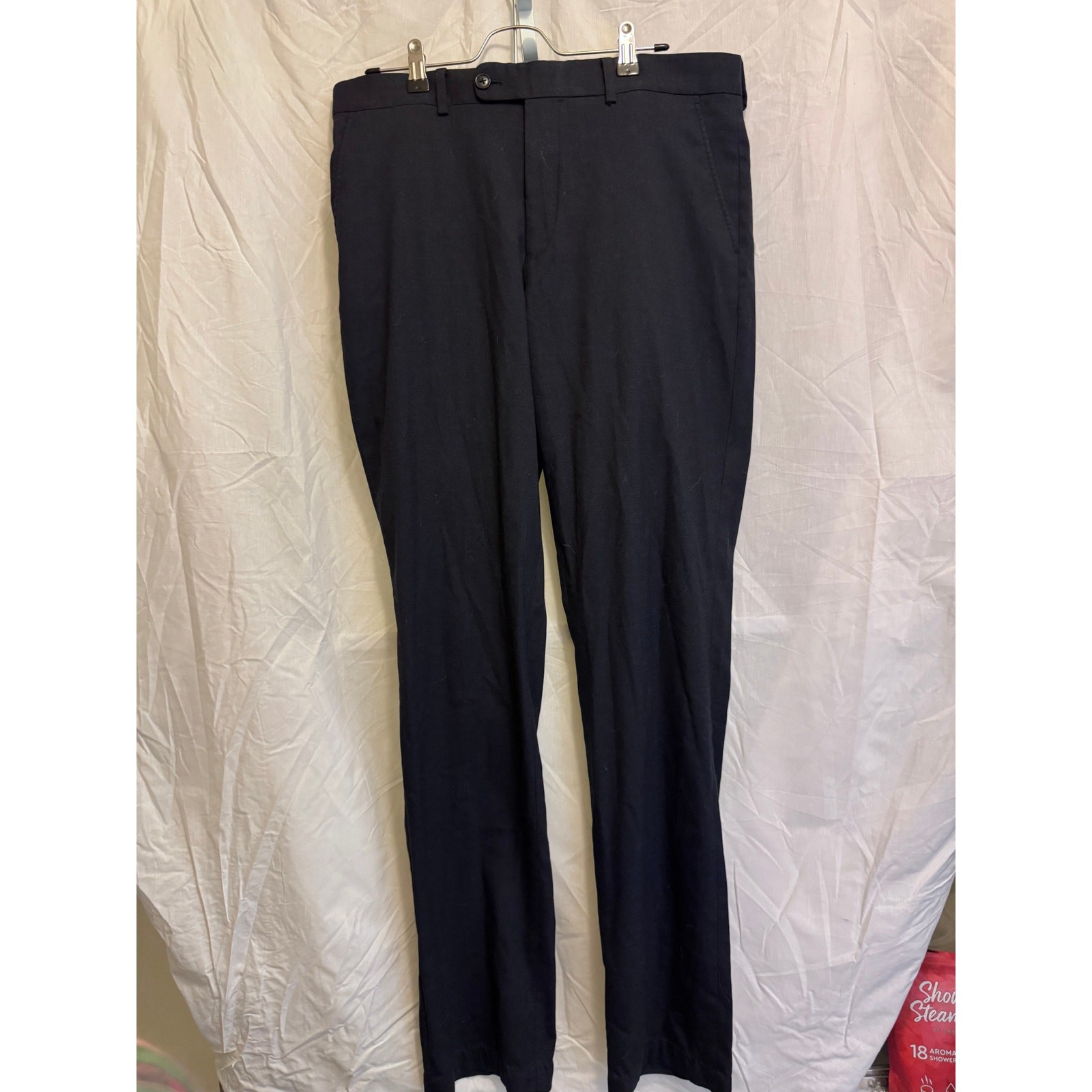 Perry Ellis Portfolio Suit Mens 40R Slim Fit Navy Blue Jacket 34×32 Pants