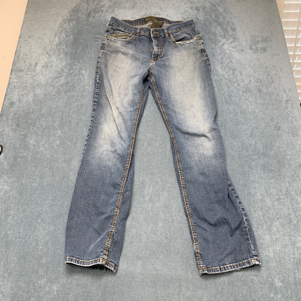 Urban Star Jeans Mens 34×32 Blue Denim Cotton Stretch Medium Wash Straight Leg