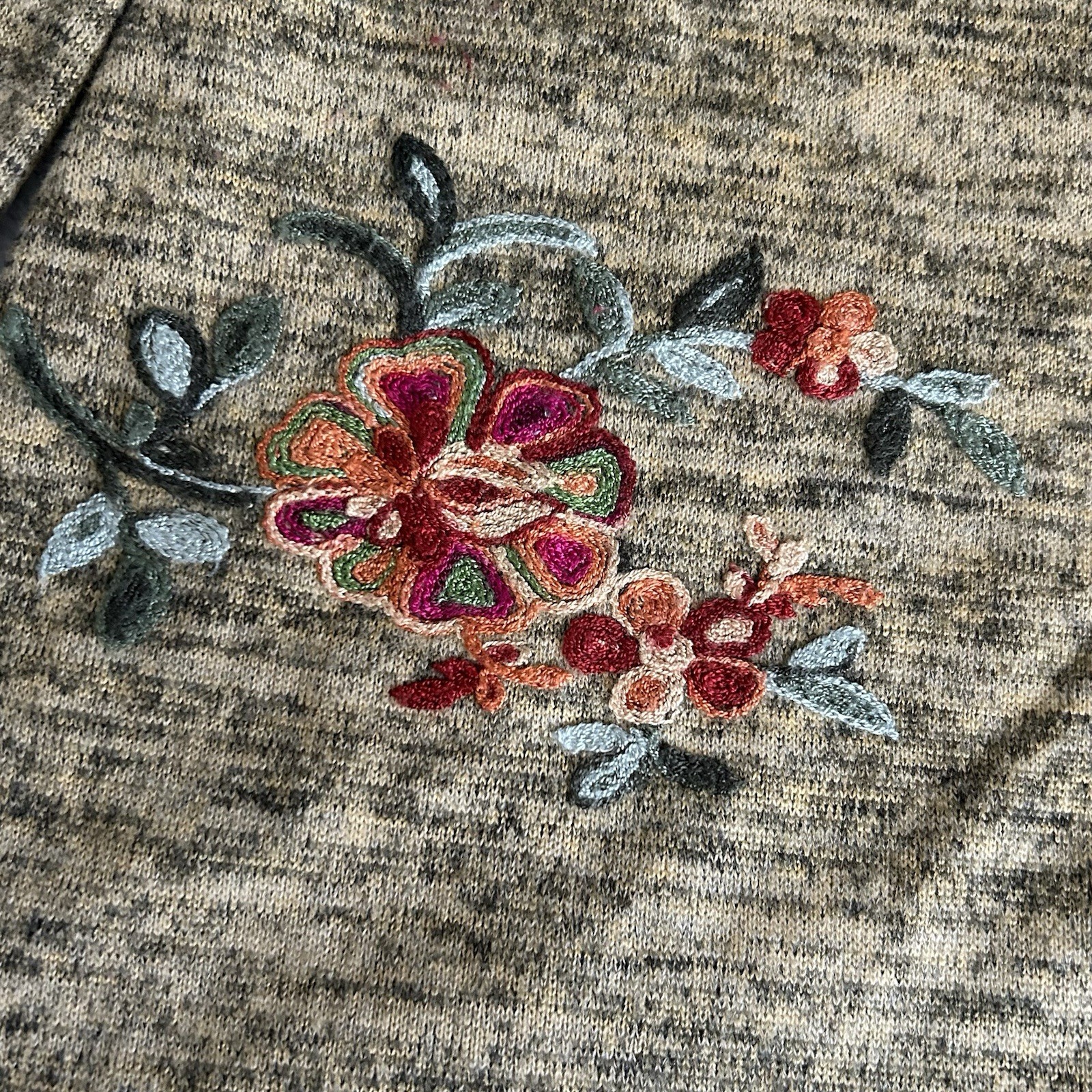 Fig and Flower Boho Tunic Top Plus Sz1X Floral Embroidered Cottagecore Peasant