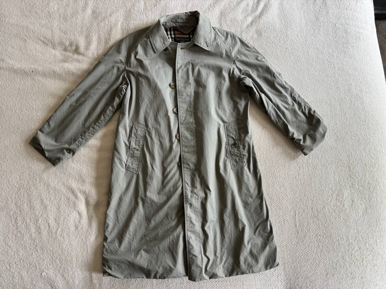 Vintage Burberrys Nova Check Lined Rain Coat Made England Large