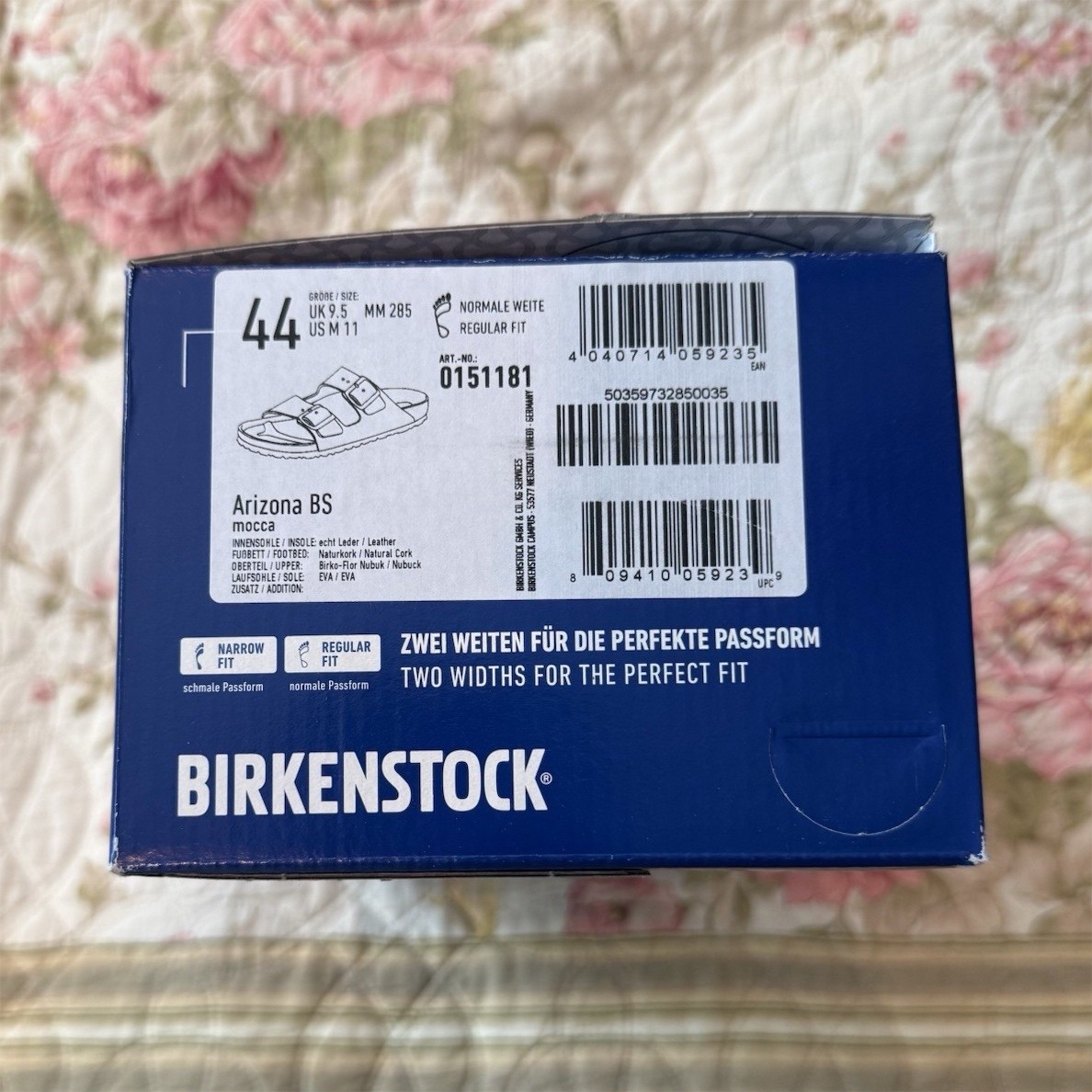 Birkenstock Arizona BS Men’s Brown Slide Sandals EU 44 US 11 Regular Buckle
