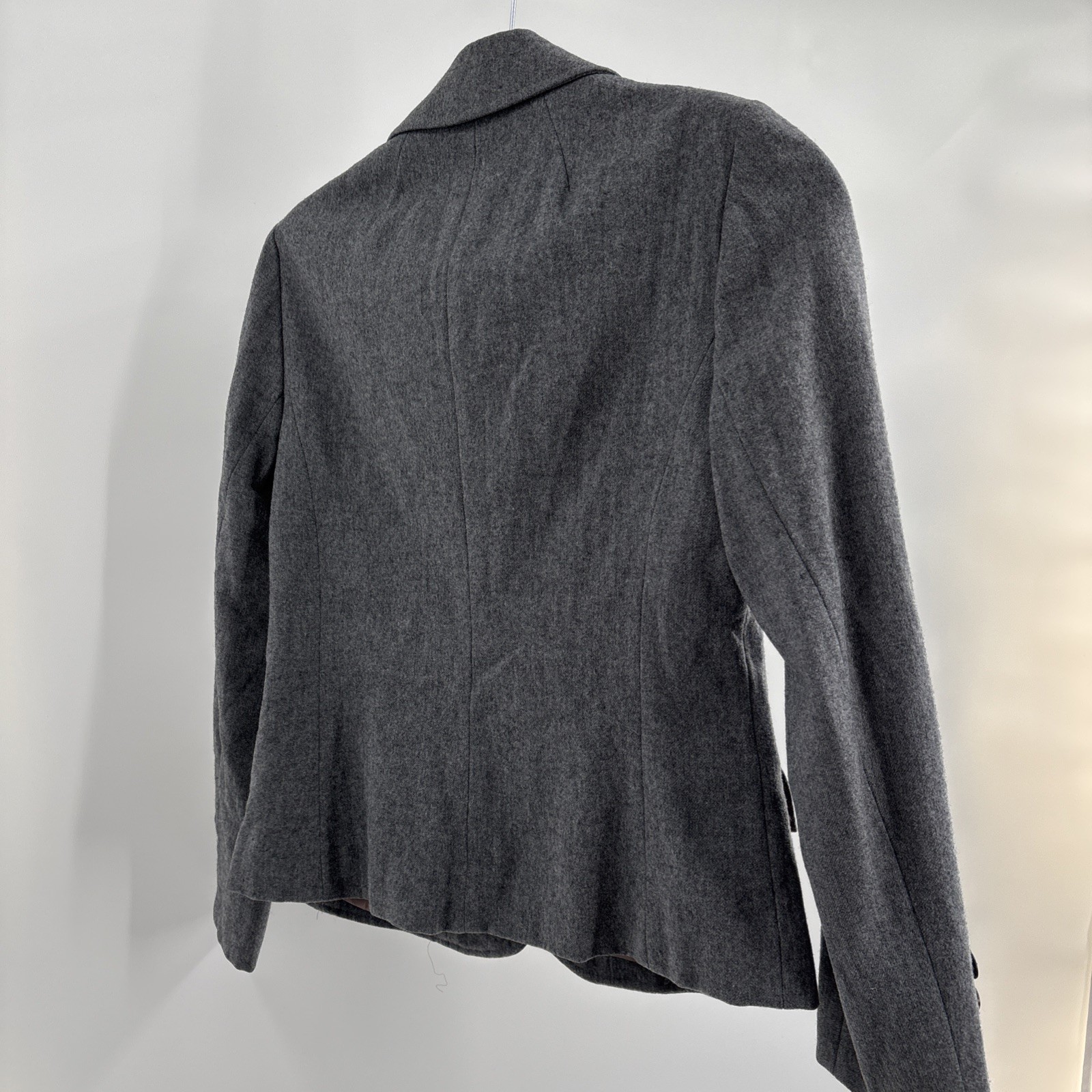 Vtg Pendleton Blazer Jacket Womens S Wool Gray Made USA Career Office Minimalist