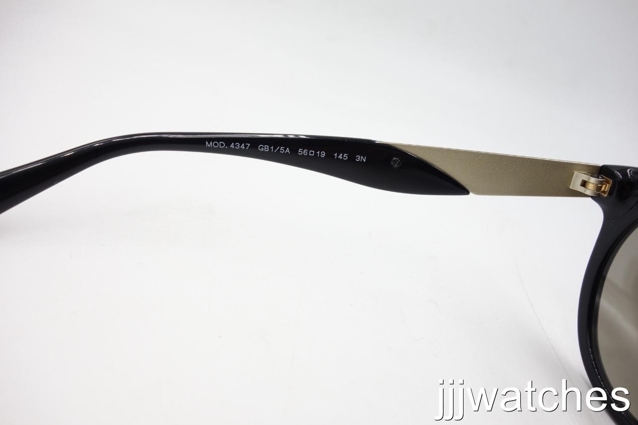 New Versace Pilot Black Sunglasses Light Gold Mirror Lens VE4347 GB1/5A 56 $245