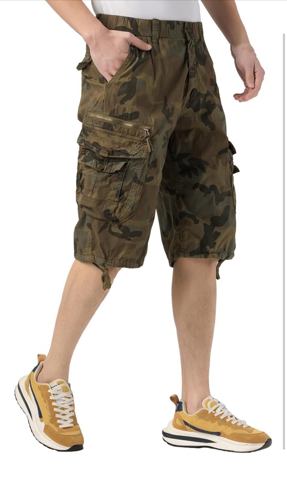 Mens Army Camouflage Shorts Cargo Shorts Half Pants Summer Casual Shorts