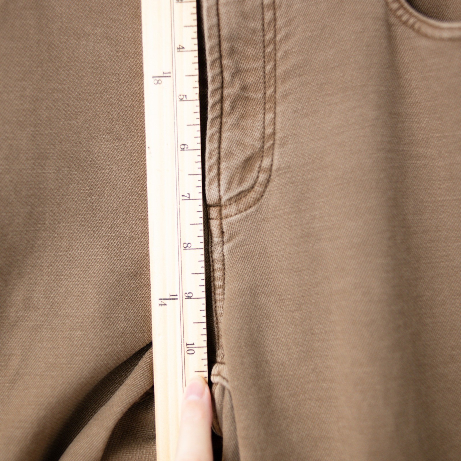 Faherty Stretch Terry 5-Pocket Pant Mens 34×30 Chocolate Brown Zipper Fly