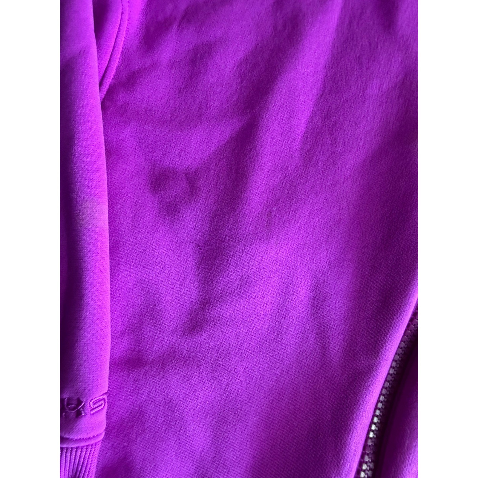 Under Armour Storm Womens Full Zip Hoodie Purple Fleece Jacket Sweatshirt