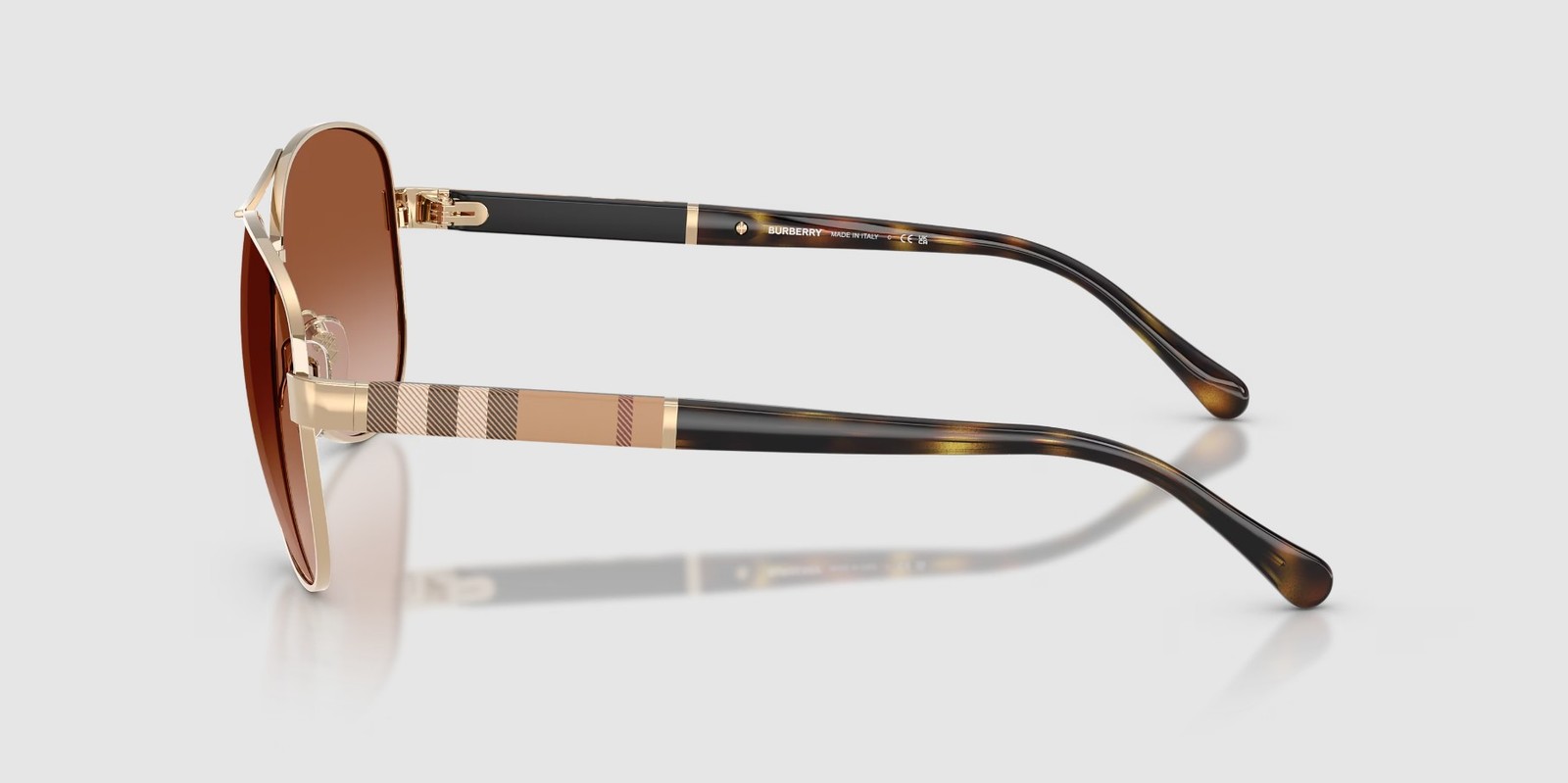 BURBERRY BE3080 114513 Light Gold Brown Gradient 59 mm Women’s Sunglasses