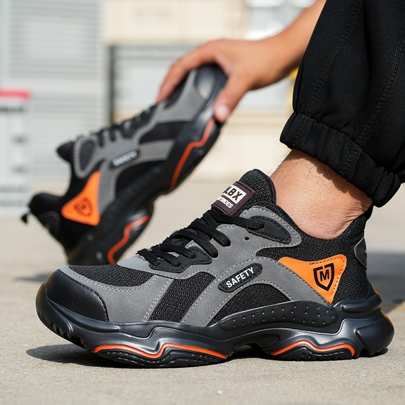 Work Boots Indestructible Safety Shoes Men Composite Toe Shoes Work Sneakers