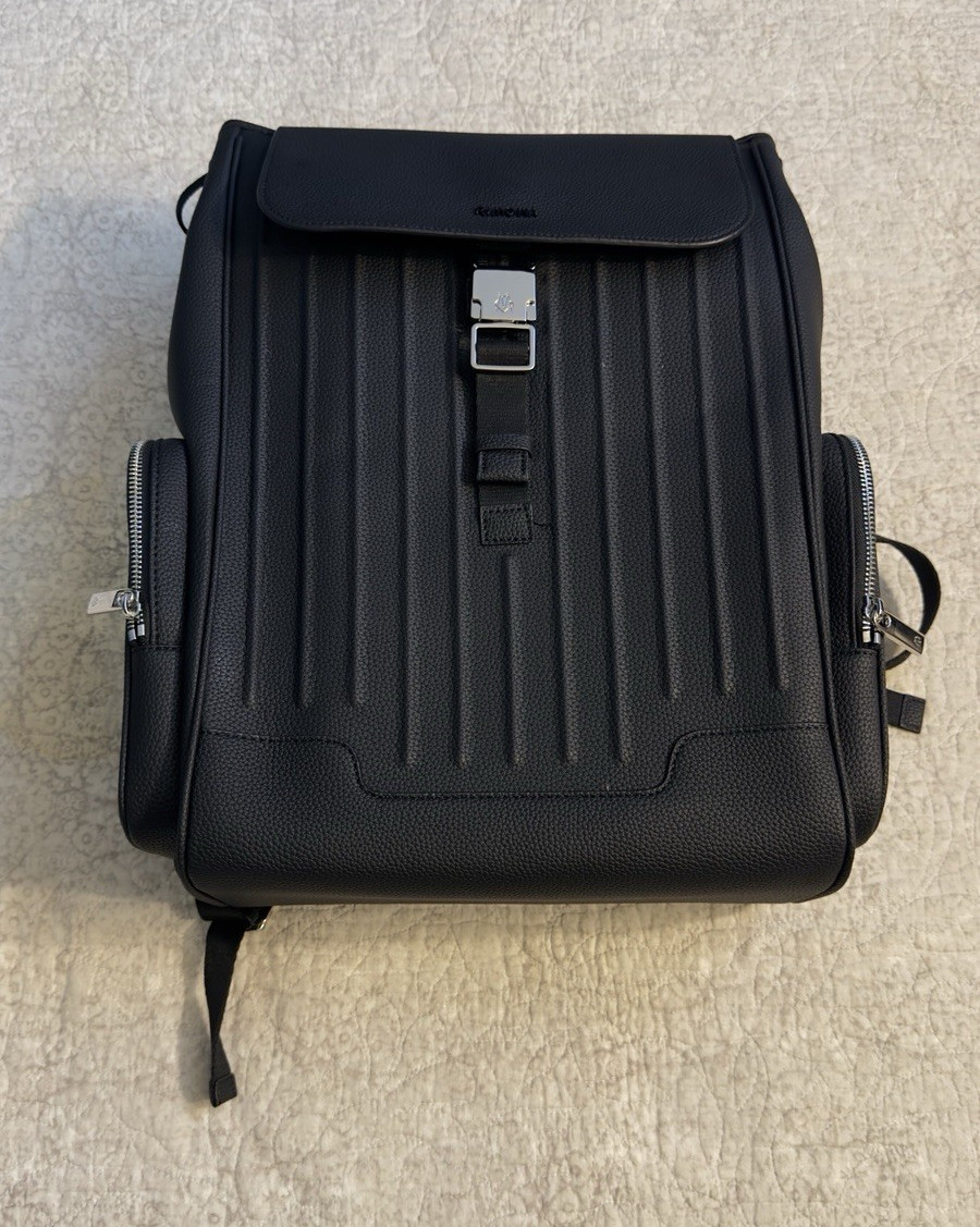 RIMOWA Black Men’s Backpack Drawstring Flap Buckle Zip Pockets Adjustable