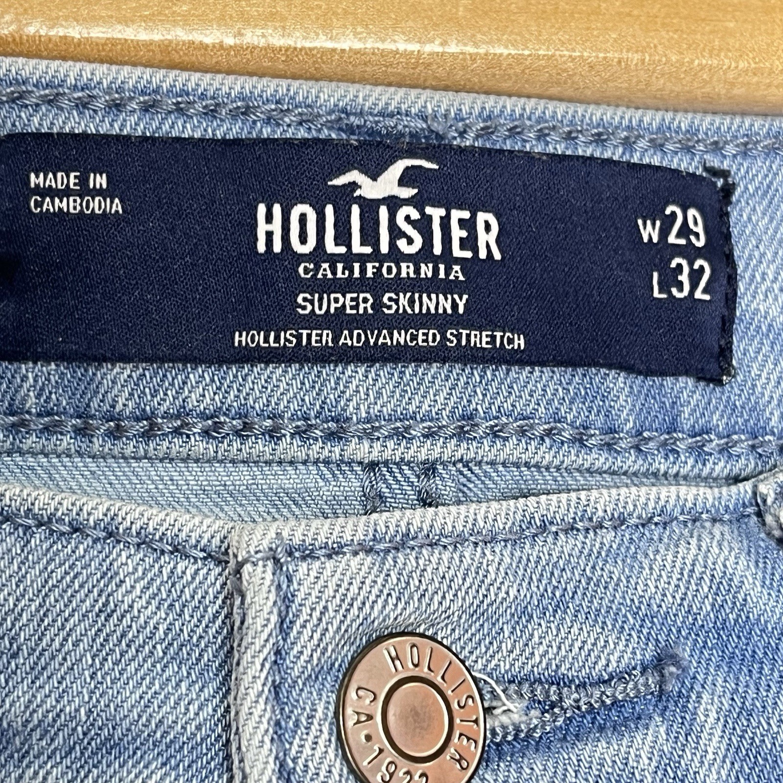 Hollister Women’s Super Skinny Jeans W29 L32 Light Wash