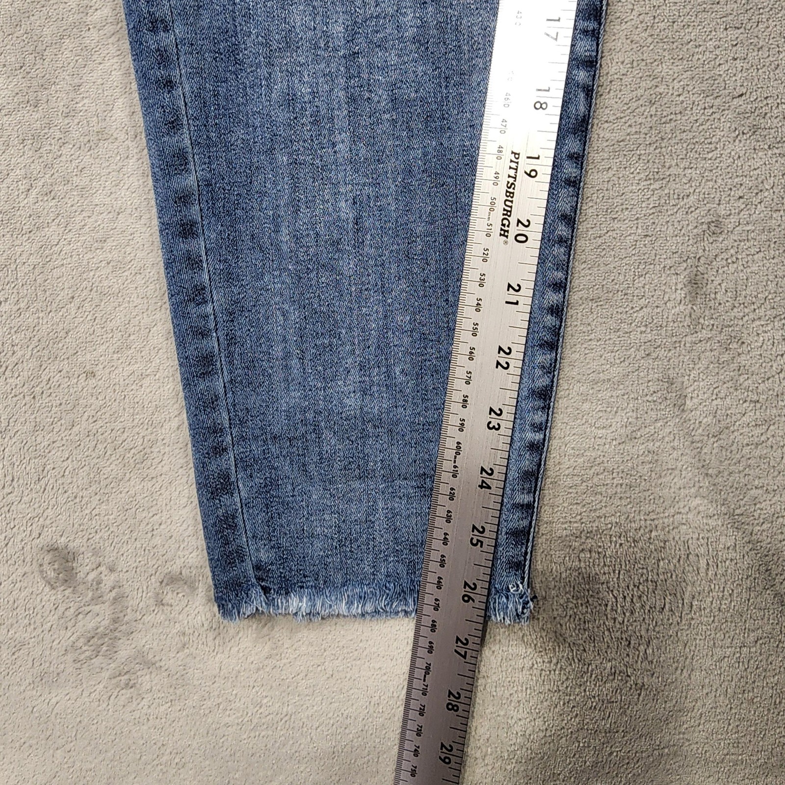 Lane Bryant Jeans Womens 18 Blue Mid Rise Super Stretch Ankle Floral Embroidered