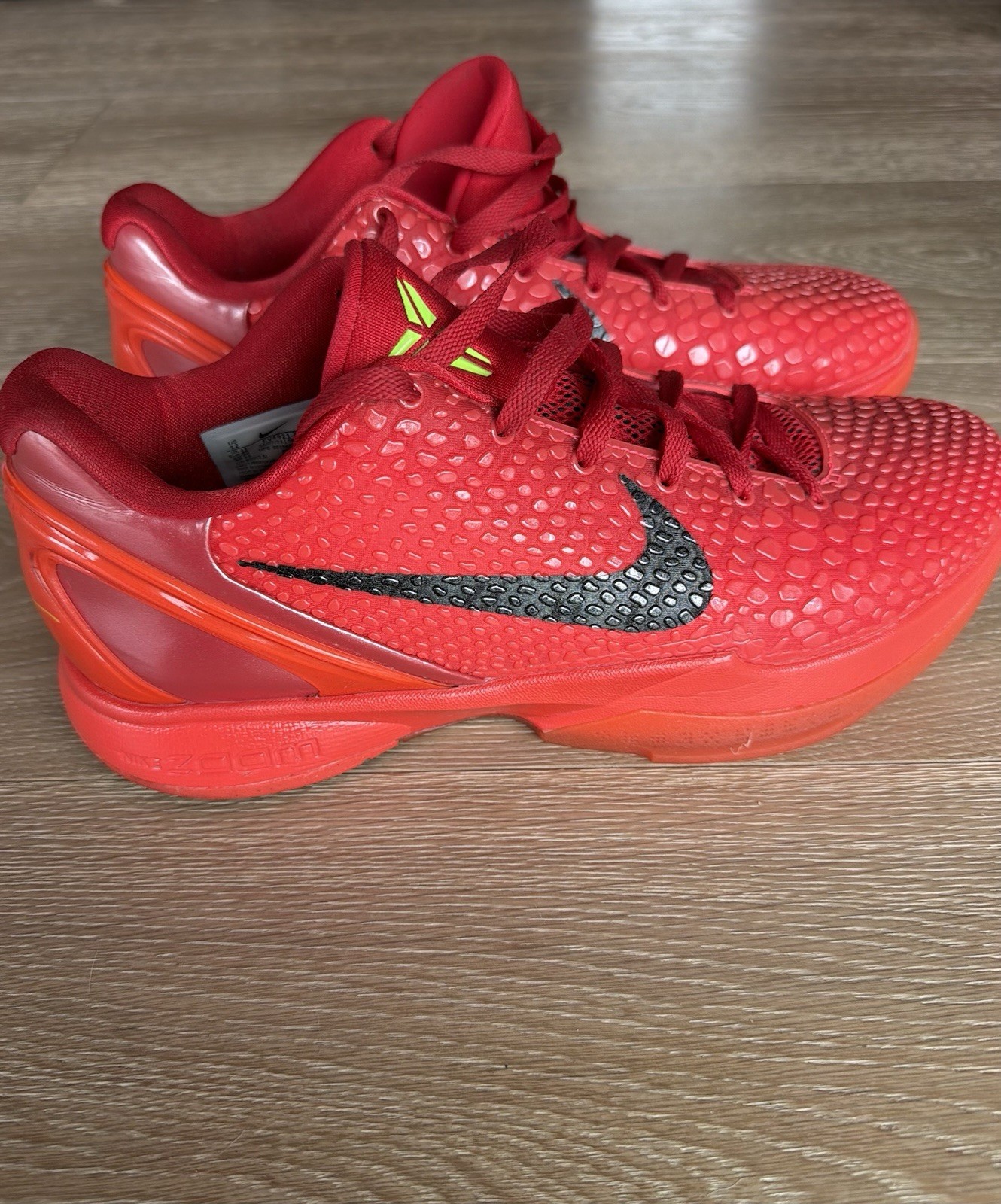 Nike Kobe 6 Protro Reverse Grinch FV4921-600 Men’s Size 12 Red Basketball Shoes