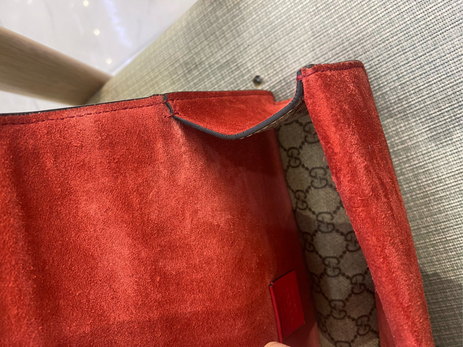 Authentic Gucci Dionysus Medium GG Supreme Canvas and Suede Shoulder Bag eBay AG