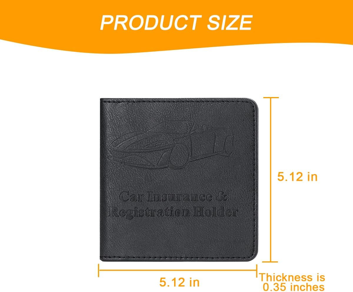 Car Registration and Insurance Holder, Vehicle Glove Box Organizer with Magnetic