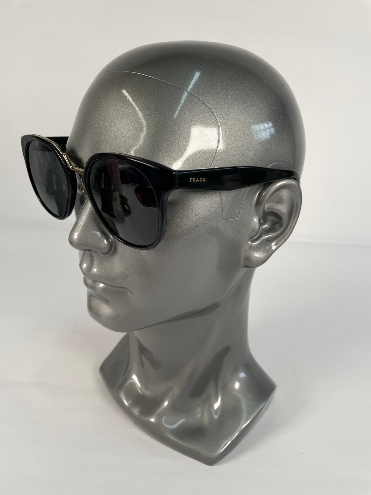 PRADA SPR17T 1AB-5S0 Black Sunglasses 53-20-140 Black Lenses