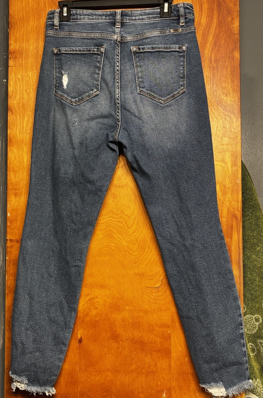 KanCan Women’s Blue Skinny Jeans, Distressed, Mid-Rise, Size 11/29