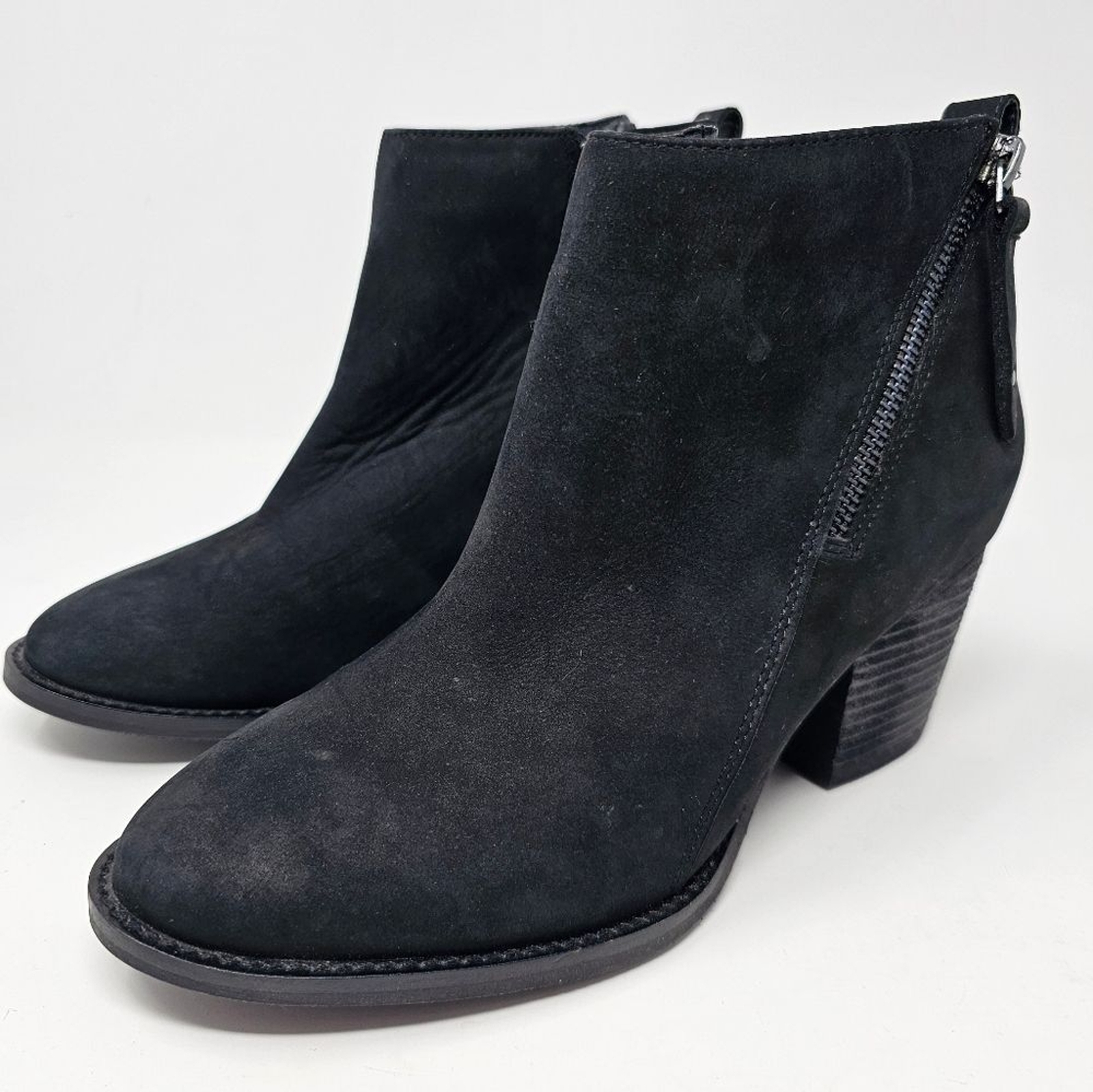 Agua College Waterproof Winter Ankle Boots Size 7.5 Black Leather Sealed Seams