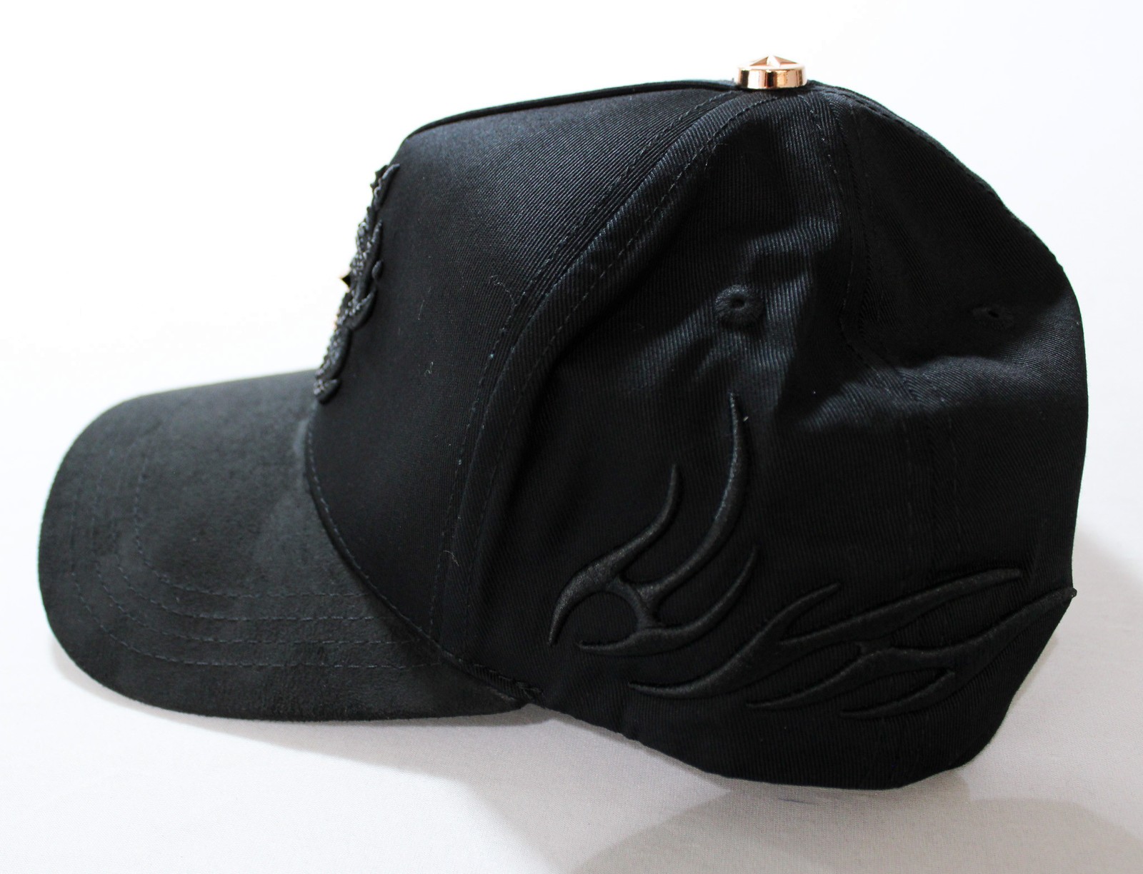 Gorra Barbas Hats B Star Rose Gold Snapback Suede Brim Cap CD4 Black One Size