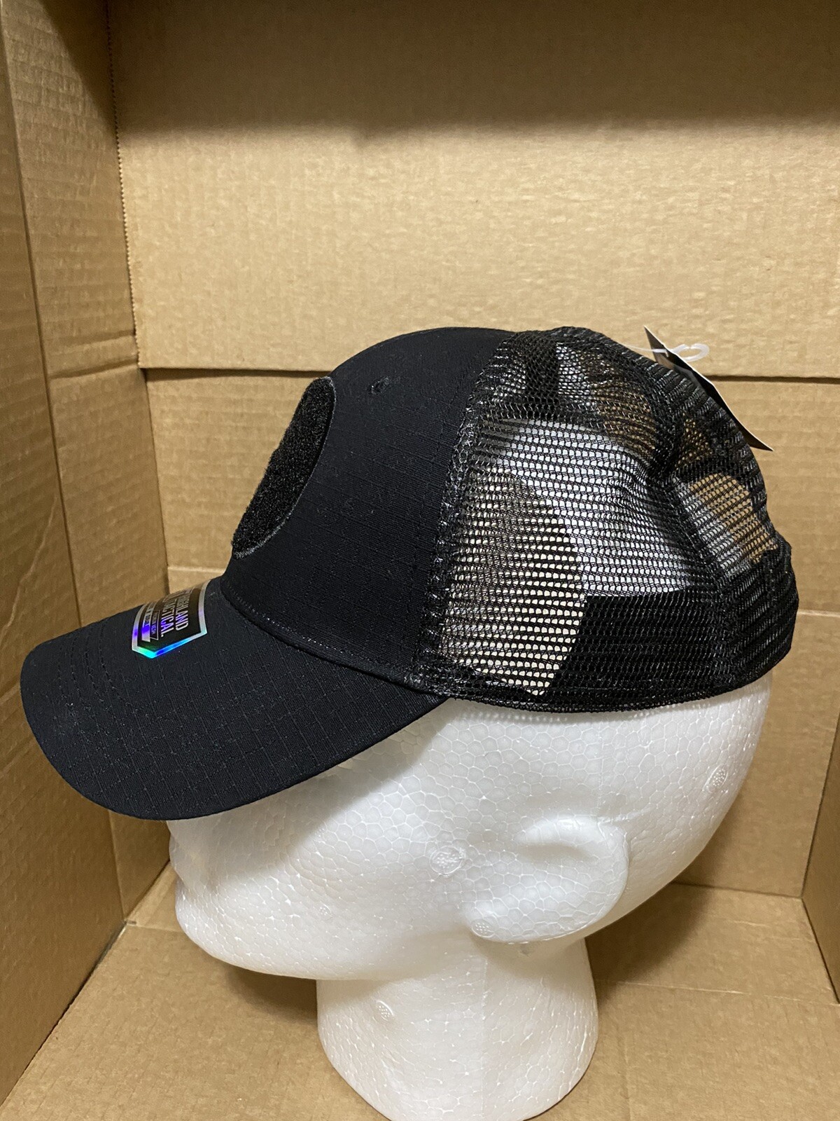 Highland Tactical Hat Black With Spartan Logo Black