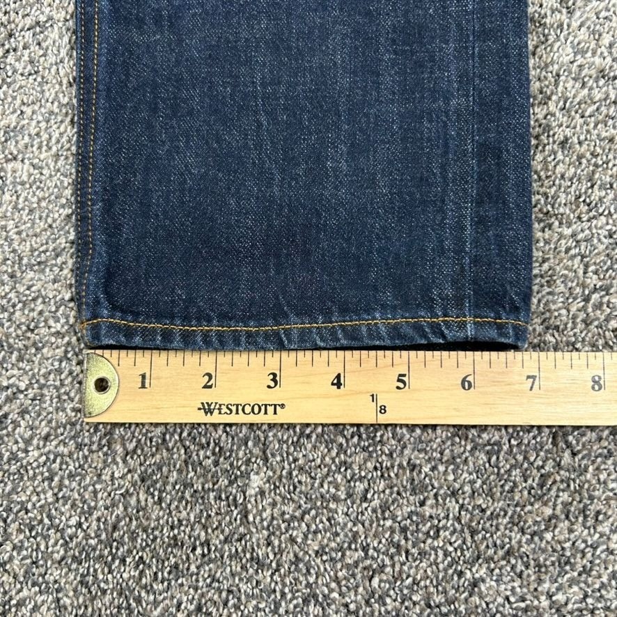 J Crew The Sutton Selvedge Red Line Raw Denim Jeans Mens 30×30 Dark Indigo Wash