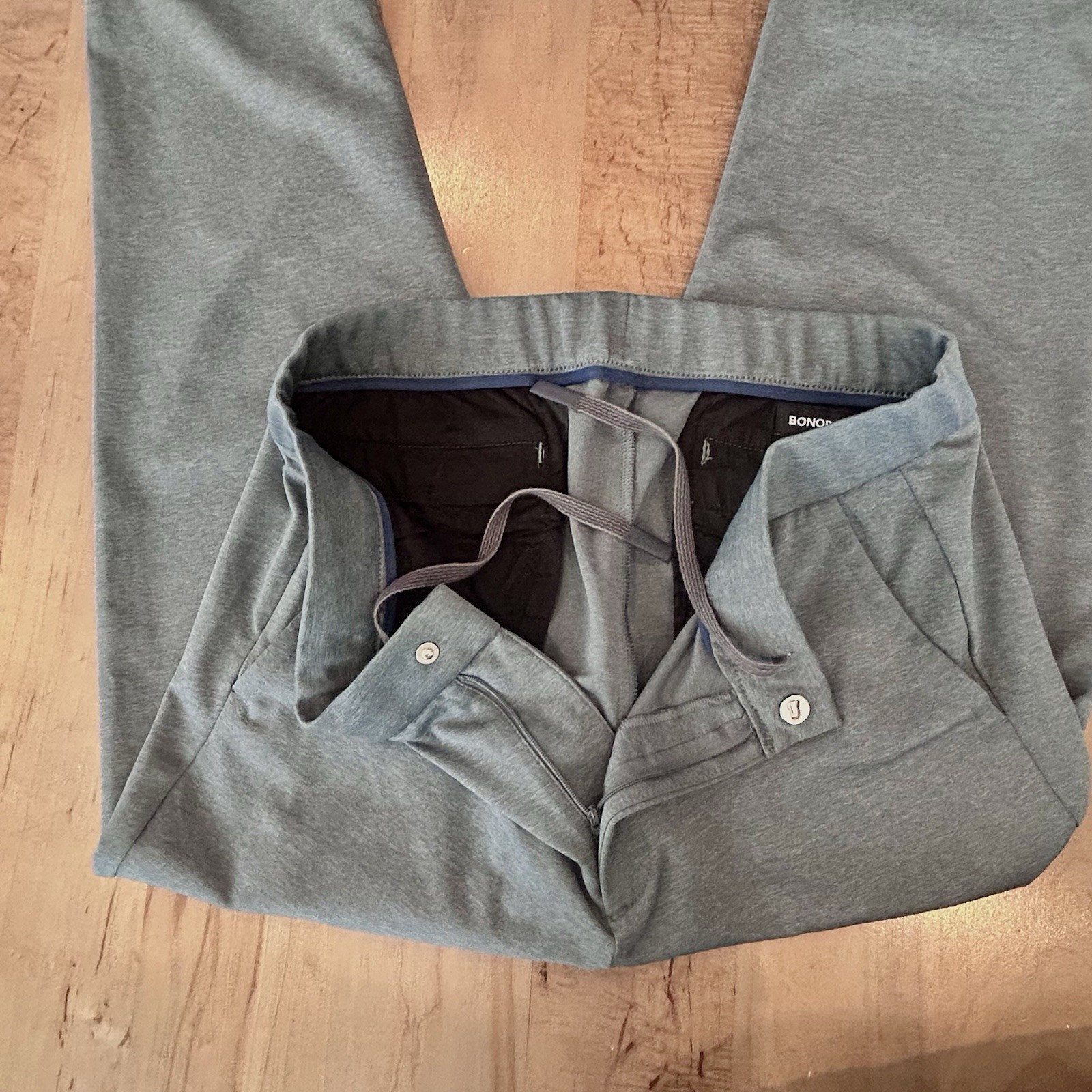 Bonobos Men’s The All-Week Flex Pants Large Heather Steel Blue Work Weekend
