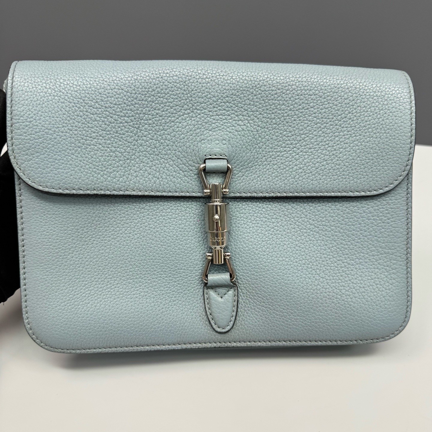Gucci Pre-Owned Authentic Messenger Bag Sky Blue 26*18*7cm