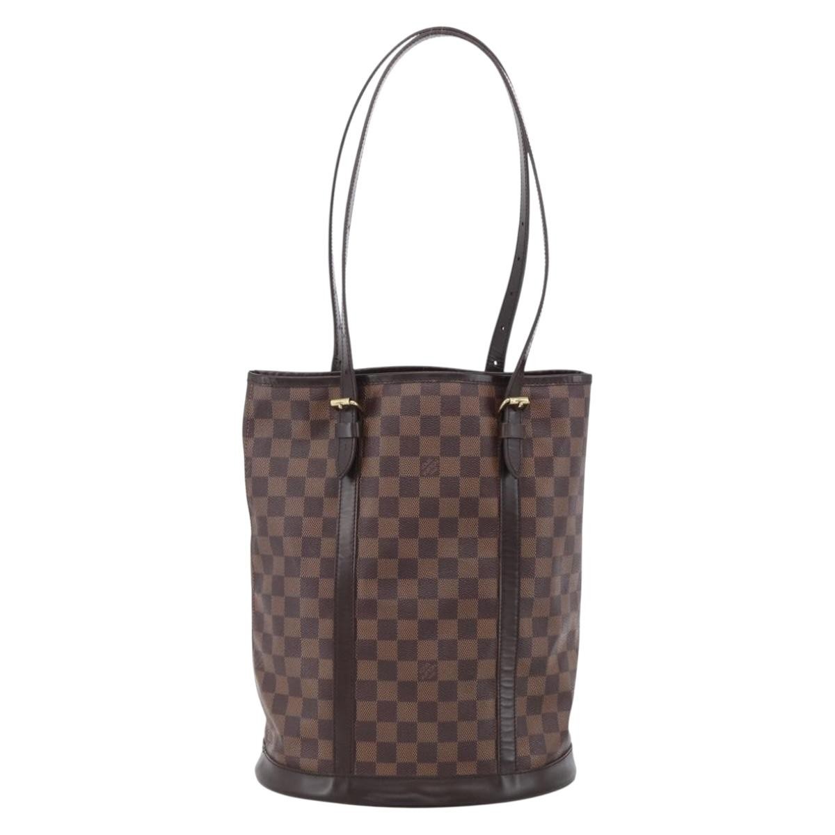 LOUIS VUITTON Damier Ebene Bucket GM Shoulder Bag N42236 LV Auth 173441