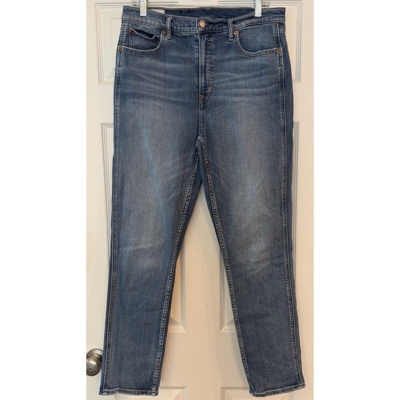 Gap Vintage Slim High-Rise Jeans 14 Tall Denim Blue 32×30 Medium Wash Straight