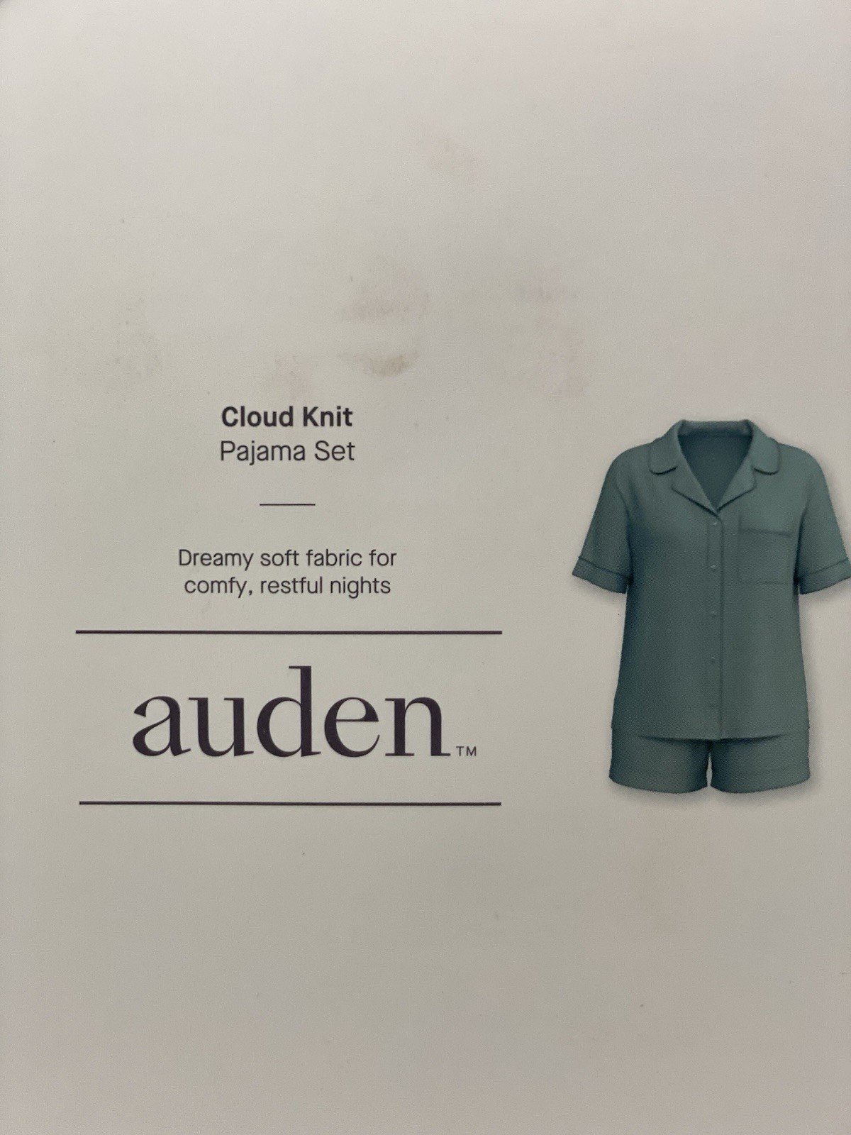 Auden Sleepwear 2 Piece Pajama Shorts Set – Light Green Soft NEW XS-XXL