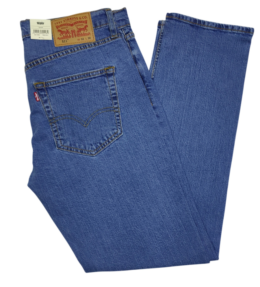 Levis 511 Slim Fit Jeans Stretch Men Blue Denim 30 32 33 34 36 38 Sizes New