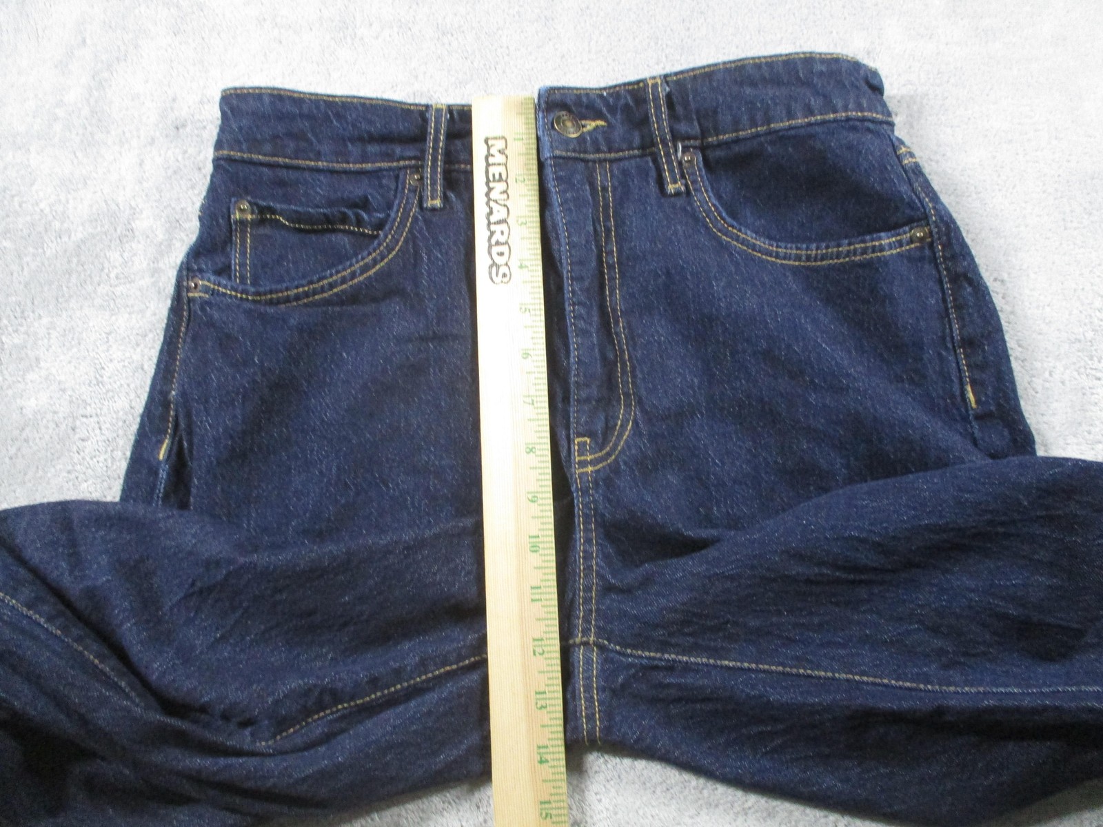 Free Assembly Jeans Womens 8 Dark Wash High Rise Relaxed Straight Denim Blue