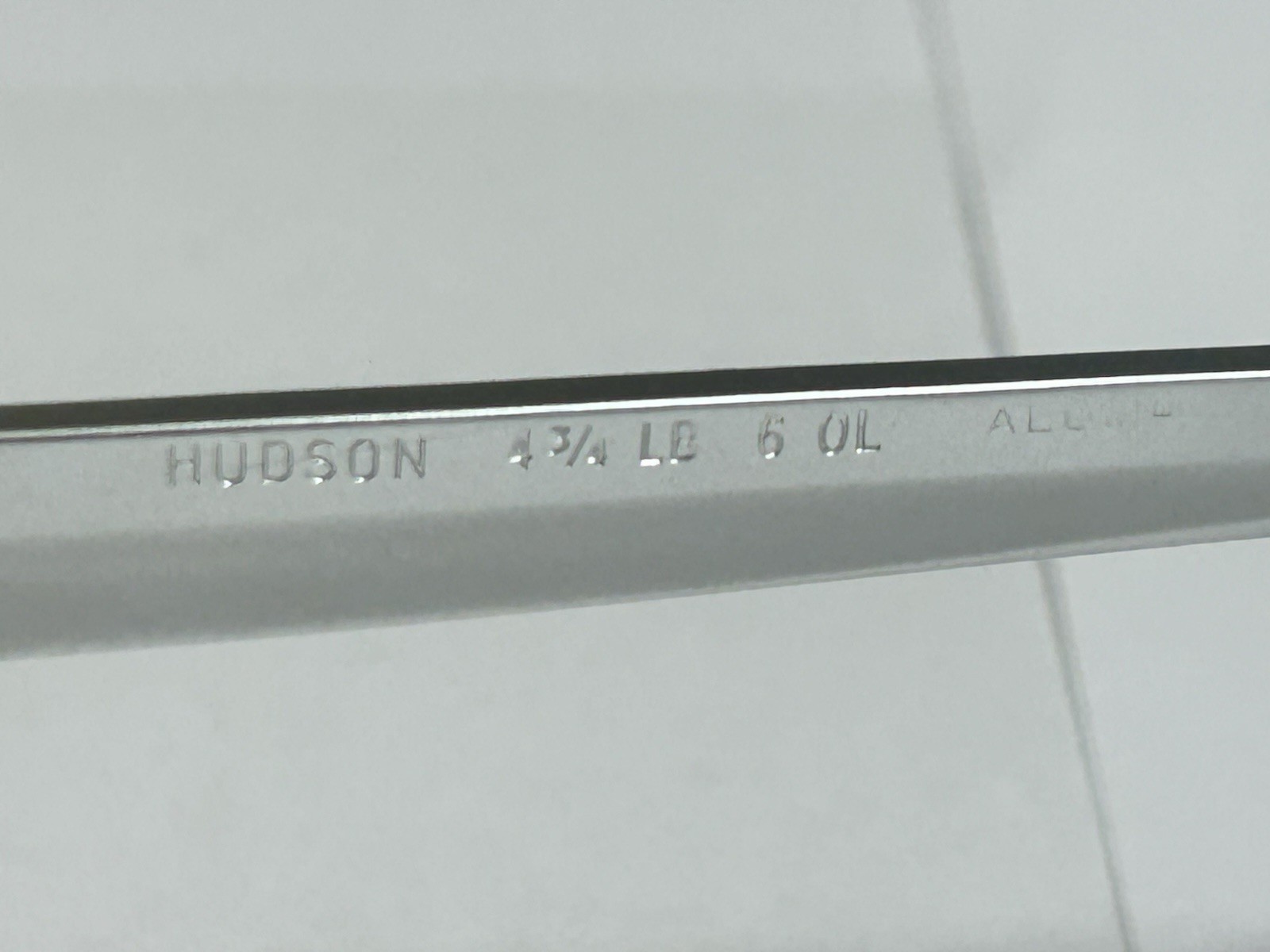 HUDSON Vintage Aluminum Eyeglass Frames 4 3/4 Silver USA 46 NOS