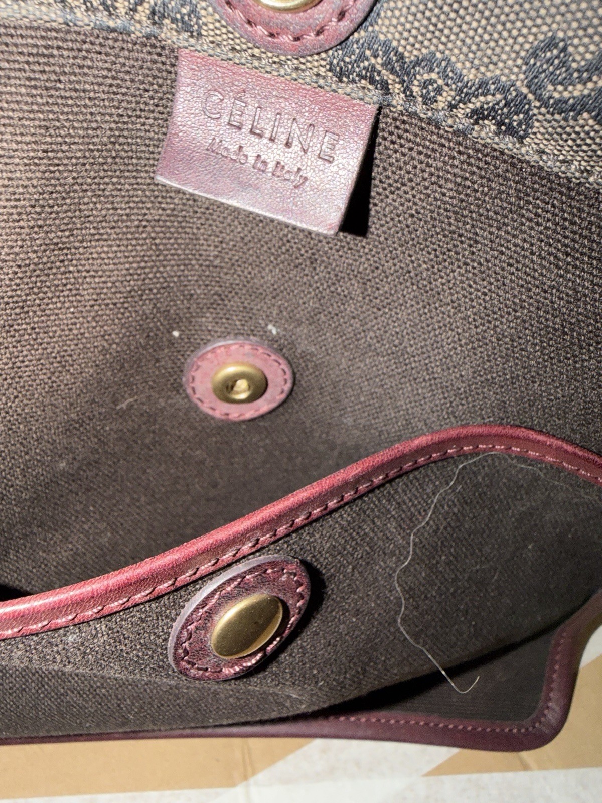 CELINE Triomphe Macadame Large Tote with snap closure. EXTREMELY RARE!