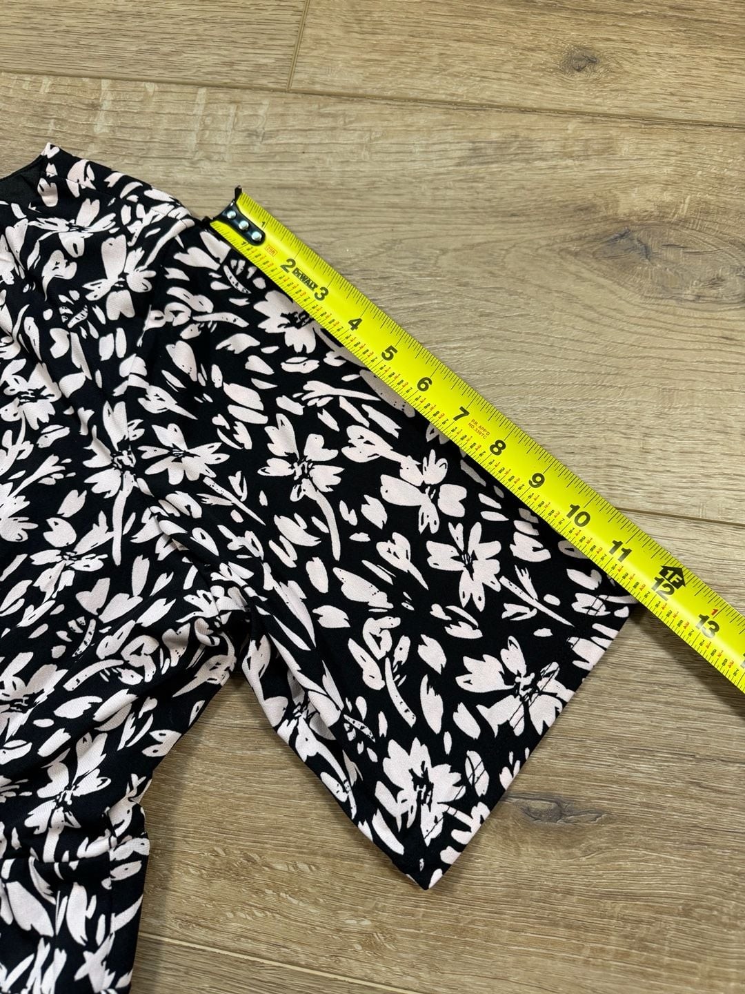 London Times Woman 18W Black White Floral Dress Short Sleeve Fit Flare Plus