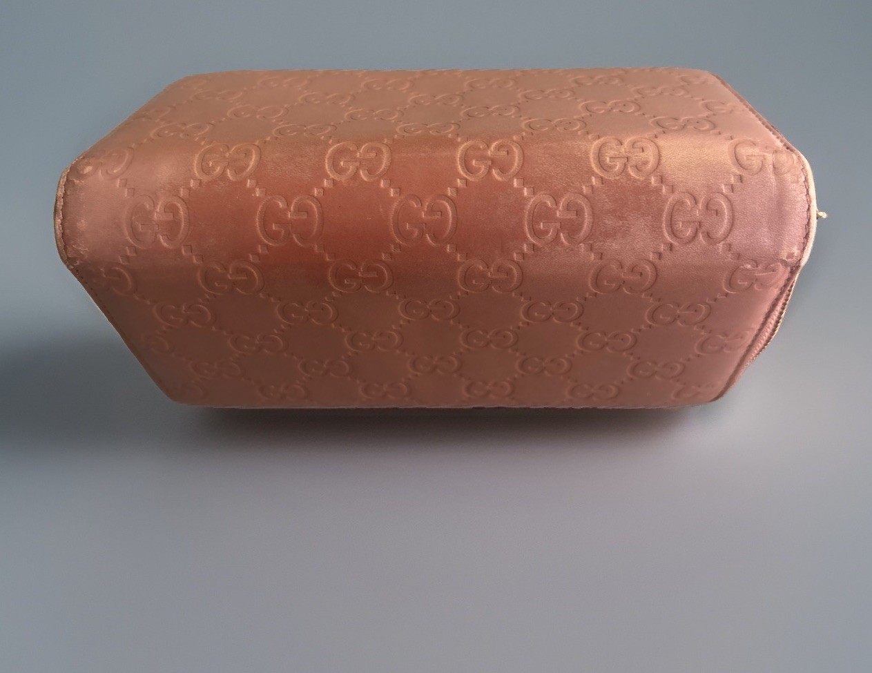 Gucci Bronze Guccissima Leather Zip Around Continental Wallet GG Heart Charm
