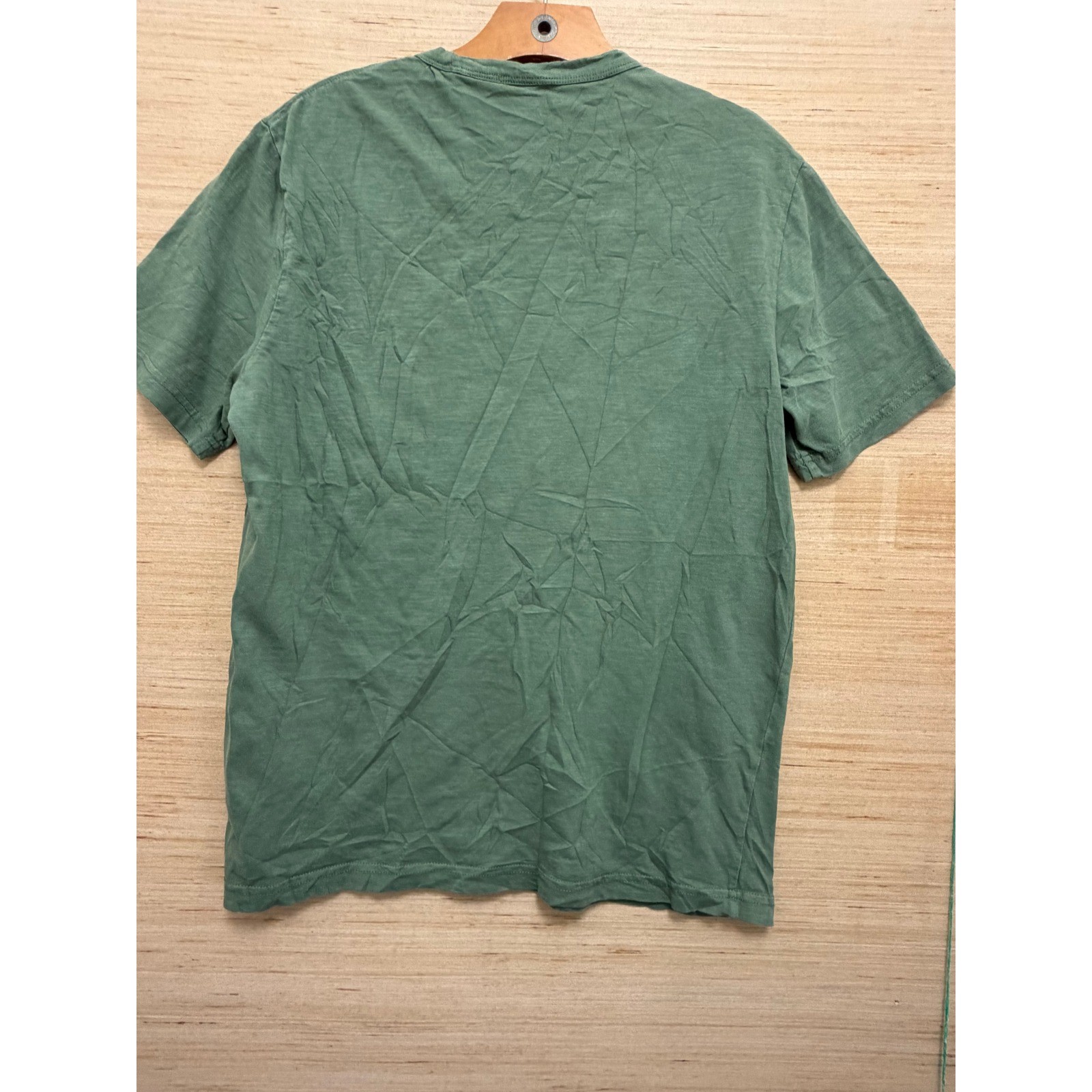 Faherty Sunwashed Organic Cotton Pocket Tee Mens Medium Olive Green Slub T-Shirt