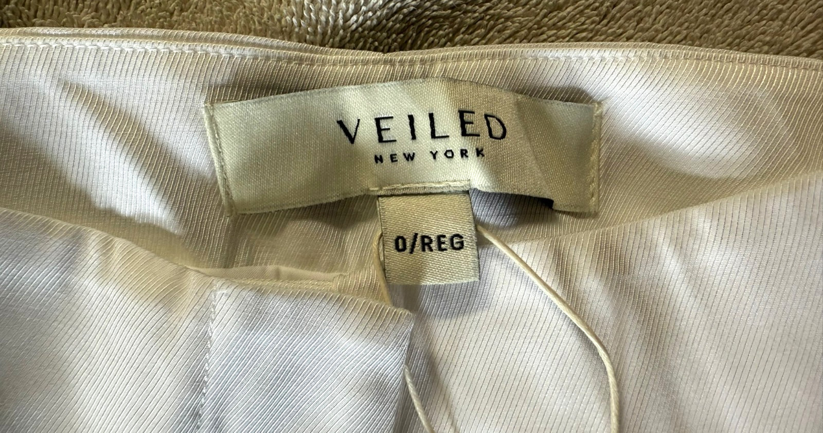 NWT Veiled New York Rayan Organza Trim Trousers – White – Size 26 in