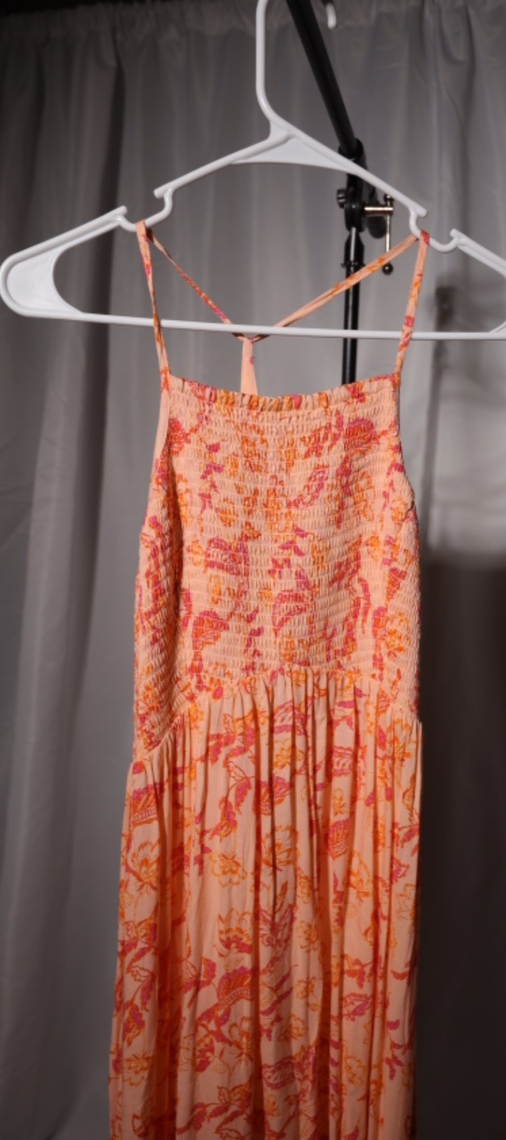 NEW| Intimately free people Heat Wave Floral Printed Maxi Dress Coral Sz S