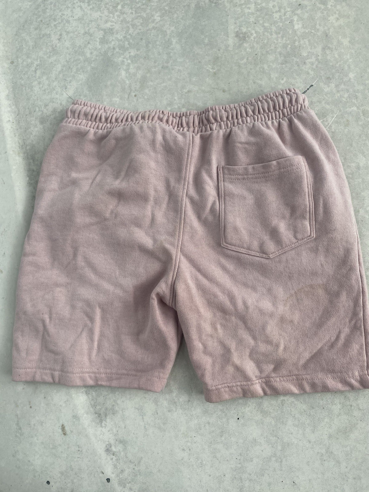 H&M Men’s Pink Cotton Sweat Shorts Regular Fit Drawstring Pockets Size M