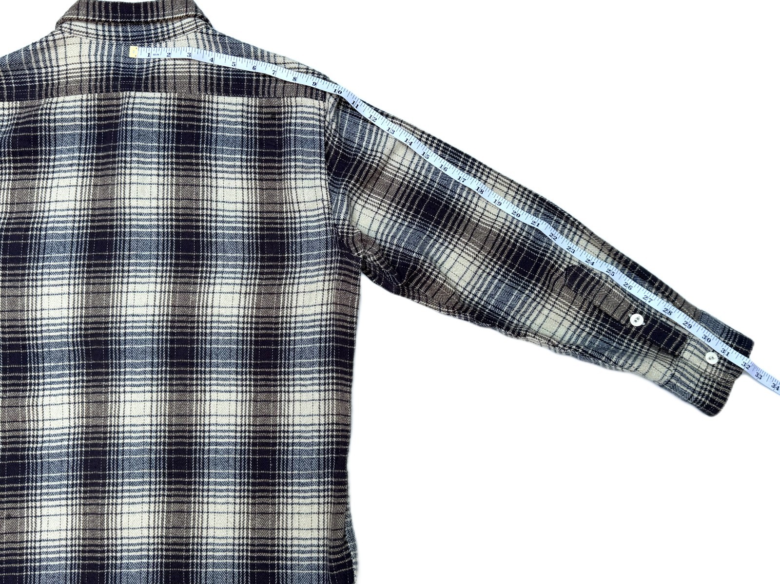 3Sixteen Brown Plaid Flannel Button Down Work Shirt Size M Medium