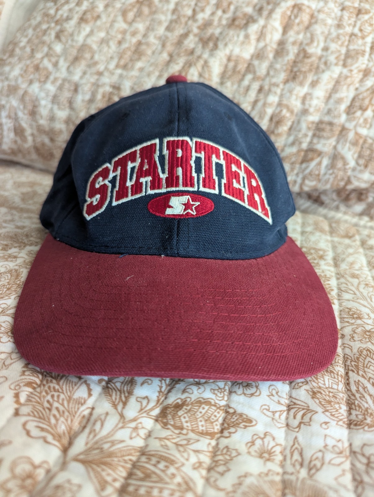 VTG Starter Logo spell out Black Hoop loop strapback Hat Cap