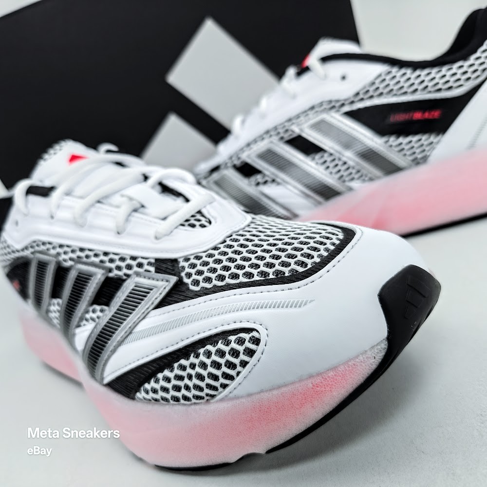 Adidas US 13 Men’s White Black Red Retro Lifestyle Lightblaze Glow JS2061 NIB