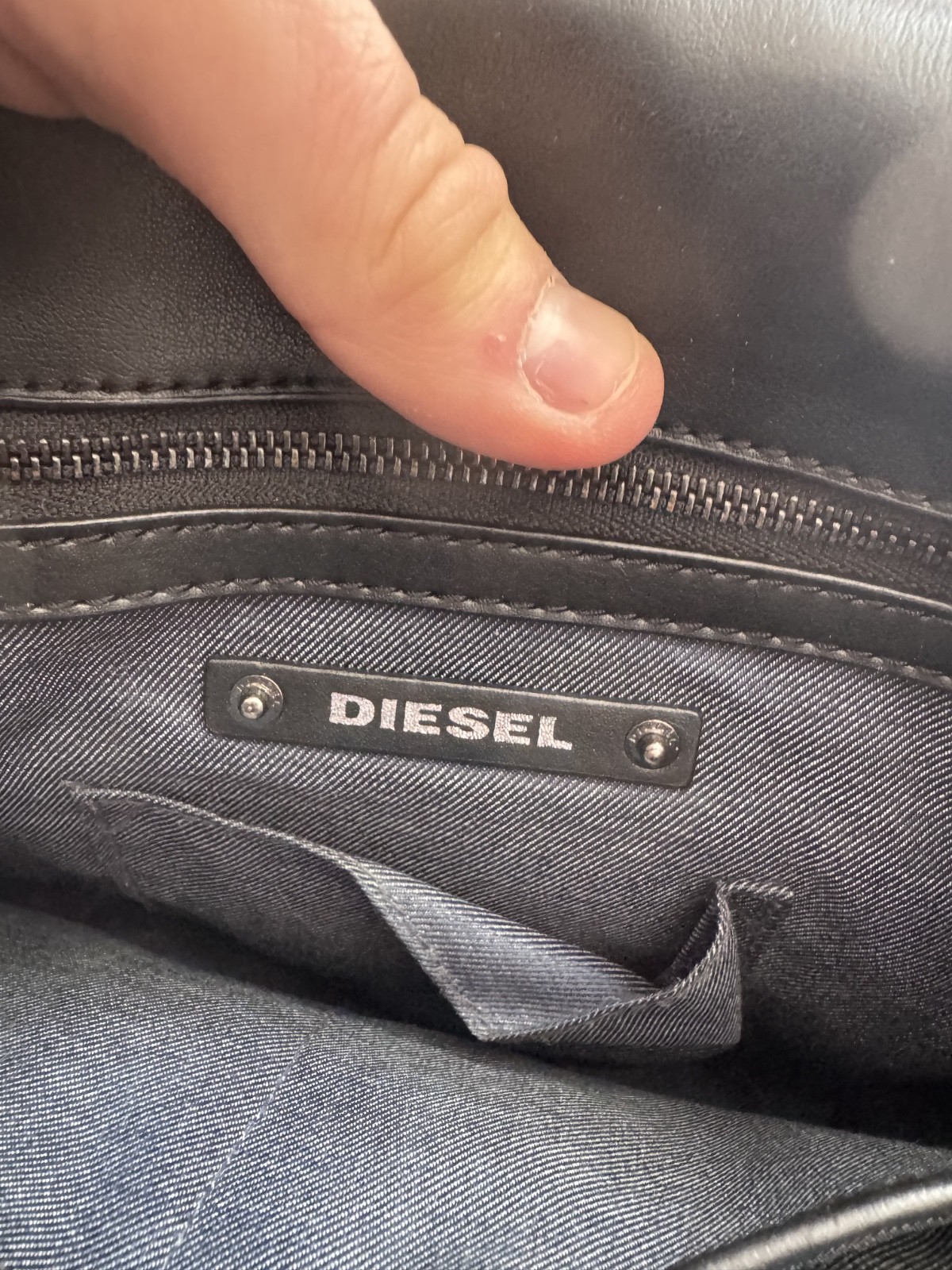 2000s Diesel Avant Garde Leather Crossbody Bag Grunge Opium Y2k