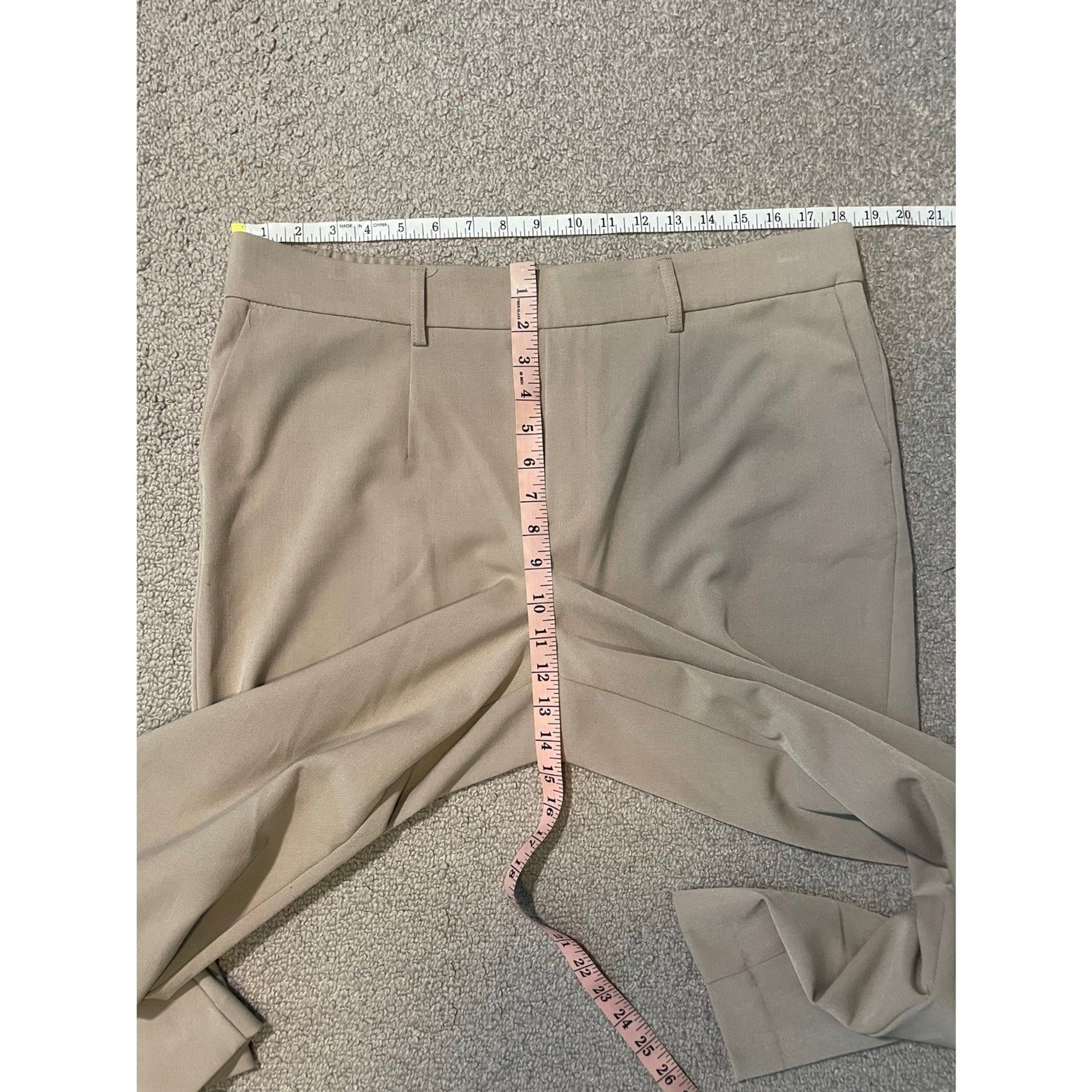 Haver + Blair pull-on beige ankle dress pants, size XL