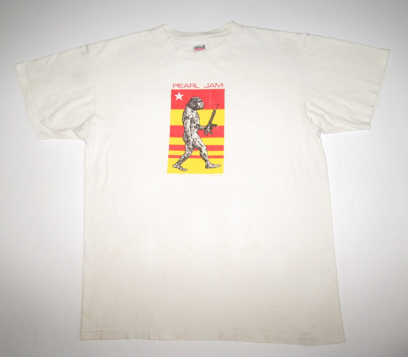Pearl Jam 1998 Yield Evolution T Shirt L (Very Worn) USA